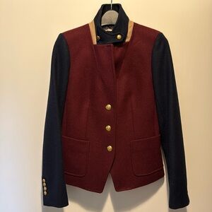 J. Crew Collection Military Wool Felt Blazer. Size 2